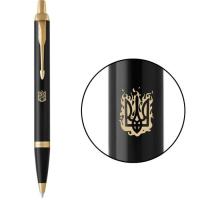 Ручка шариковая Parker IM 17 UKRAINE Black GT BP Огненный Трезубец Фото
