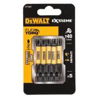 Набір біт DeWALT IMPACT TORSION, ударні, Torx, Т40, L=57 мм, 5 шт Фото