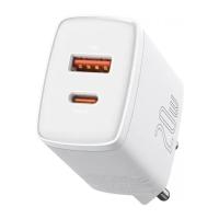 Зарядное устройство Baseus Compact Quick Charger U+C 20W EU White Фото