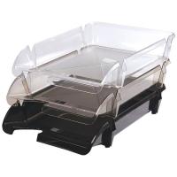 Лоток для бумаг Economix горизонтальный Компакт пластик, дымчатый Фото