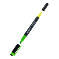Маркер Axent Highlighter Dual 2-4 мм клиноподібний зелений+жовт Фото