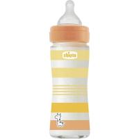 Пляшечка для годування Chicco Well-Being Colors з силіконовою соскою 0м+ 240 мл Фото