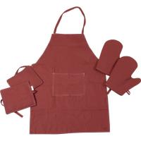 Фартук MirSon Набор 19-1217 Chocolate perla бязь две прихватки + Фото