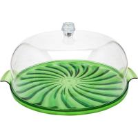 Тортовница Irak Plastik Kristal Зелена Фото