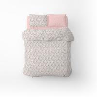 Постельное белье Home Line Цветение трав/Горох розовый бязь полуторный Фото