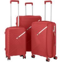 Набор чемоданов 2E Sigma (L+M+S) червоний Фото