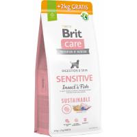 Сухий корм для собак Brit Care Dog Sustainable Sensitive з рибою та комахами 12+2 Фото