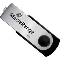 USB флеш накопичувач Mediarange 16GB Black/Silver USB 2.0 Фото