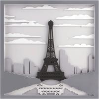 Набір для творчості Rosa Talent 3D-картина 6 шарів Париж 30х30 см Фото