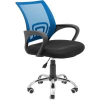 Офісне крісло Richman Спайдер Ю Хром Піастра Сітка чорна + синя Фото