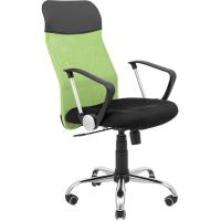 Офісне крісло Richman Ультра Ю Хром M-1 (Tilt) Сітка чорна + зелена Фото
