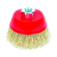 Щетка для электроинструмента Sigma проволочная чашеобразная 125мм М14x2мм латунирован Фото