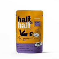 Вологий корм для кішок Half&Half для стерилізованих шматочки з тунцем у соусі 100 г Фото