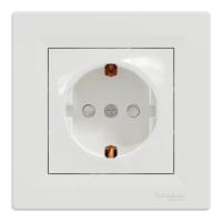 Розетка Schneider Electric ASFORA зі штор. біла Фото