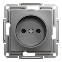 Розетка Schneider Electric ASFORA без заземлення антрацит Фото