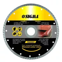 Круг отрезной Sigma алмазный "Турбо" 230x2.6x22.2мм, 6600об/мин Фото