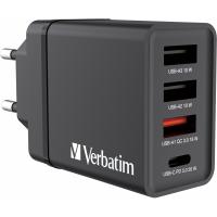 Зарядний пристрій Verbatim USB 30W PD3.0 4-ports black Фото