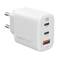 Зарядний пристрій Intaleo 65W GAN 2USB-C PD+USB-A QC 3.0 white Фото