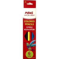 Карандаши цветные Maxi Africa пластикові, 6 кольорів Фото