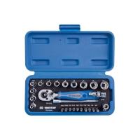 Набір інструментів KING TONY 1/4" шестигранних 27 шт., з принаддям Фото