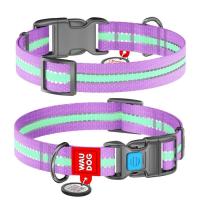 Нашийник для тварин WAUDOG Nylon з QR паспортом пластиковий фастекс Ш 25 мм Д Фото