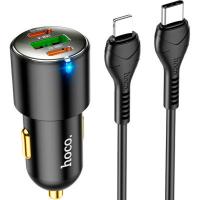 Зарядний пристрій HOCO N26 2xType-C, USB-A Black Фото