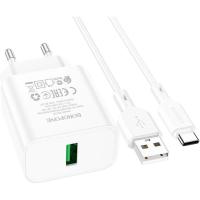 Зарядний пристрій BOROFONE BA72A charger set (Type-C) White Фото