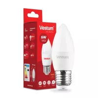 Лампочка Vestum C37 6W 3000K 220V E27 Фото