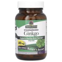 Травы Nature's Answer Гинкго Билоба, 80 мг, Standardized Ginkgo, 60 вег Фото