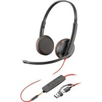 Наушники Poly BlackWire C3225 USB-C HS Stereo +3.5mm Plug +USB-C Фото