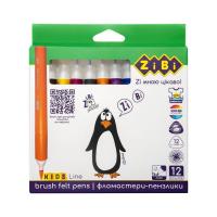 Фломастеры ZiBi KIDS Line JUMBO брашные 12 цветов Фото