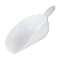 Совок для сыпучих продуктов и льда Mobil Plastic напівкруглий білий 19 см PP - 0,100 л Фото