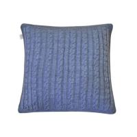 Наволочка Прованс декоративная вязаная SOFT Синий меланж 45х45 Фото