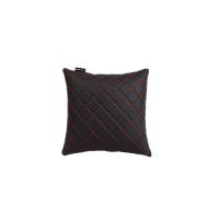 Подушка EVAtech ECO 30x30 см чорна з червоною ниткою Фото