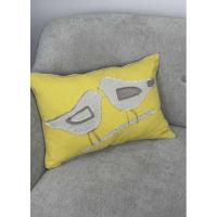 Подушка Прованс декоративная желтая Пара птичек 35х50 см Фото
