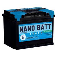 Аккумулятор автомобильный NANO BATT Premium 62A +лів (1) 600А Фото