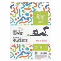 Альбом для малювання Rosa Kids на спіралі Cats А4 20 аркушів Фото
