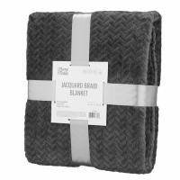 Плед Ardesto Jacquard Braid 160х200см, 100 поліестер, сірий Фото