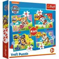 Пазл Trefl Paw Patrol Бегущий 4 в 1 (12, 15, 20, 24) элемента Фото