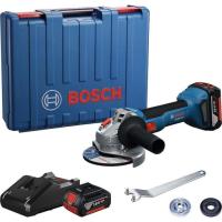 Шліфувальна машина Bosch GWS 18V-8 125мм, 18В, 2x4Ah, 0-11000об/хв, 1.7кг, Фото