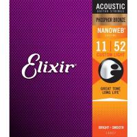 Струны для гитары Elixir 16027 Nanoweb Phosphor Bronze Acoustic Custom Ligh Фото
