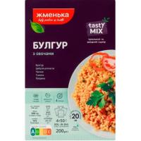 Крупа Жменька Пряный булгур с овощами в пакетиках для варки 4х50 Фото