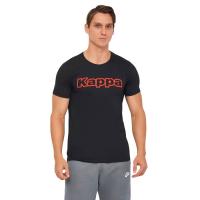 Футболка Kappa T-shirt Mezza Manica Girocollo K1335 Nero con stam Фото