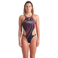 Купальник Arena One Stream Swimsuit 008953-560 чорний, рожевий 38 Фото