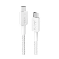 Дата кабель Anker USB-C to USB-C 0.9m nylon 322 white Фото