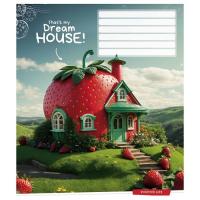 Тетрадь Школярик Dream house 12 листов клетка Фото