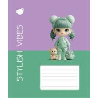 Тетрадь Школярик Stylish vibes 12 листов линия Фото