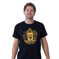 Футболка Sol's Imperial 190 Герб України чорний S Фото