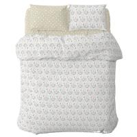 Постельное белье Home Line Цветение трав/горох голубой/бежевый, бязь, полутор Фото