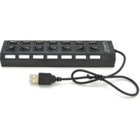 Концентратор Voltronic USB 2.0 to 7xUSB with switches black Фото